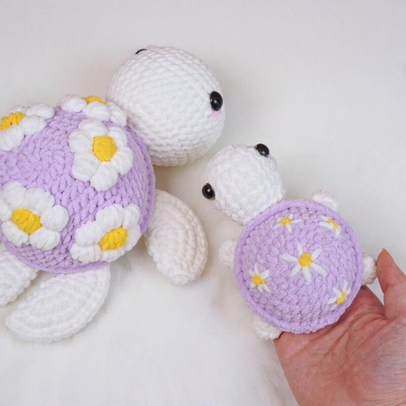 Spring Blossom Turtle Amigurumi Crochet Pattern - No-Sew - DIY Stuffed Animal Toy - Instant Download PDF - Image 4