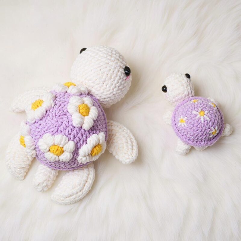 Spring Blossom Turtle Amigurumi Crochet Pattern - No-Sew - DIY Stuffed Animal Toy - Instant Download PDF - Image 5