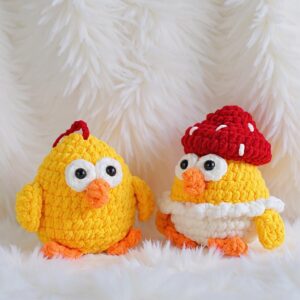 Funky Chicken Trio Amigurumi Crochet Pattern - Adorable DIY Stuffed Animal Toys - Instant Download PDF