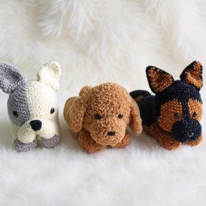 Poodle, Frenchie & Shepherd Amigurumi Crochet Pattern Bundle - Adorable DIY Dog Toys - Instant Download PDF