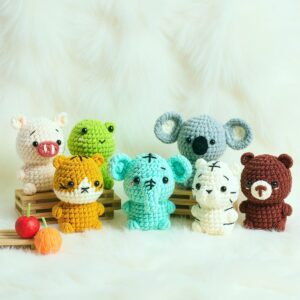 Animal Friends Collection Amigurumi Crochet Pattern - No-Sew - DIY Stuffed Animal Toys - Instant Download PDF