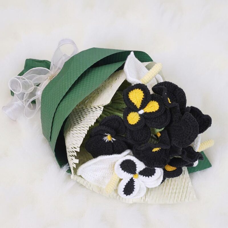 Pansy, Iris & Anthurium Flower Bouquet Amigurumi Crochet Pattern - Realistic DIY Home Decor - Instant Download PDF - Image 2