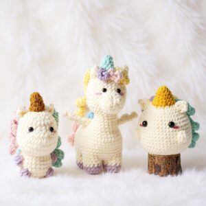 Unicorns Amigurumi Crochet Pattern - Magical DIY Stuffed Animal Toy Set - Instant Download PDF
