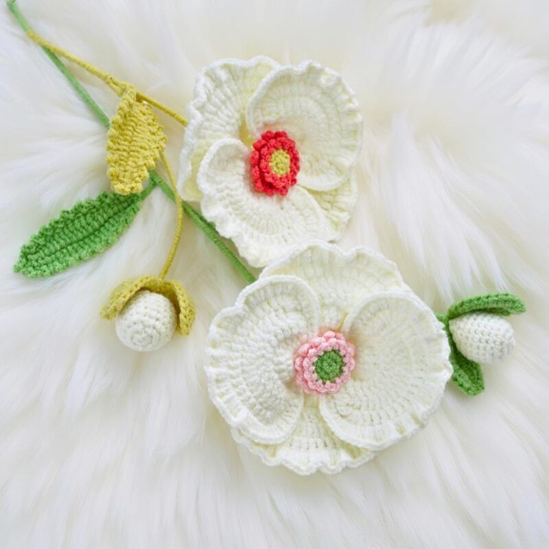 Corn Poppy Amigurumi Crochet Pattern - Beautiful DIY Handmade Flower - Instant Download PDF - Image 2