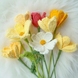 Cosmos Flower Amigurumi Crochet Pattern - Realistic - DIY Floral Bouquet Decor - Instant Download PDF