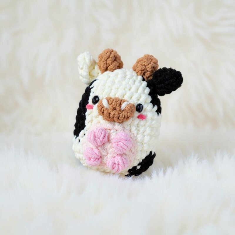 Marshmallow Cow Amigurumi Crochet Pattern - Adorable DIY Stuffed Animal Toy - Instant Download PDF