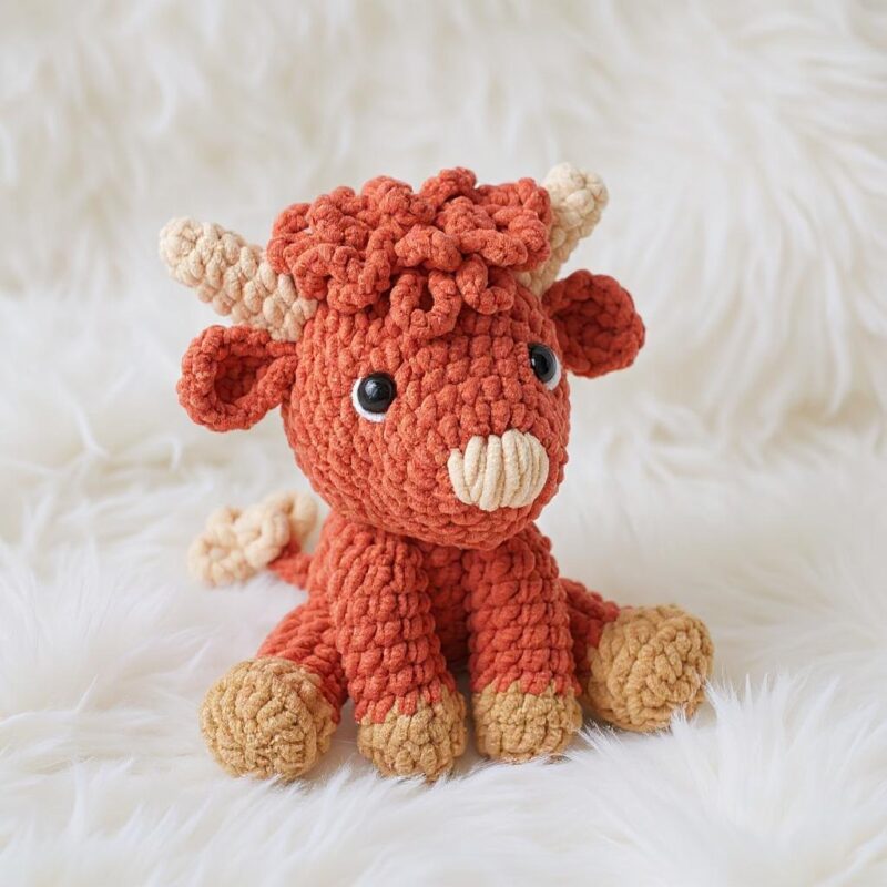 Highland Cow & Calf Amigurumi Crochet Pattern - Cozy DIY Stuffed Animal Toy - Instant Download PDF - Image 3