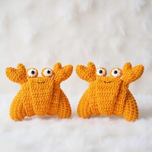 Crab Croissant Amigurumi Crochet Pattern - Adorable DIY Stuffed Animal Toy - Instant Download PDF