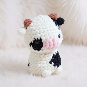 Cuddly Cow Amigurumi Crochet Pattern - No-Sew - DIY Stuffed Animal Toy - Instant Download PDF