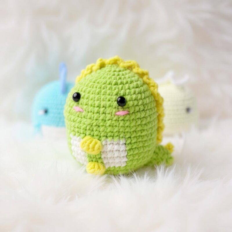 Dinosaur Amigurumi Crochet Pattern - Cuddly No-Sew - DIY Stuffed Animal Toy - Instant Download PDF - Image 7