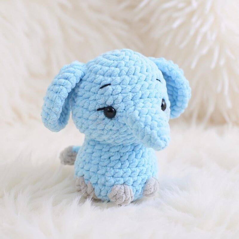 Elephant Amigurumi Crochet Pattern - Cuddly No-Sew - DIY Stuffed Animal Toy - Instant Download PDF
