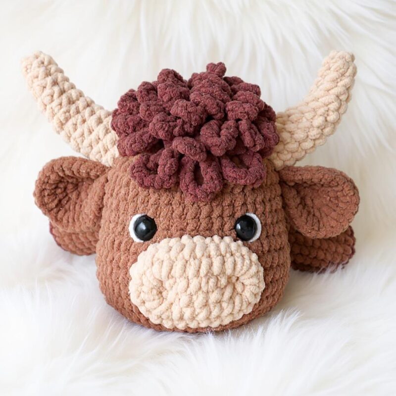 Highland Cow Amigurumi Crochet Pattern - Cuddly DIY Stuffed Animal Toy - Instant Download PDF - Image 2