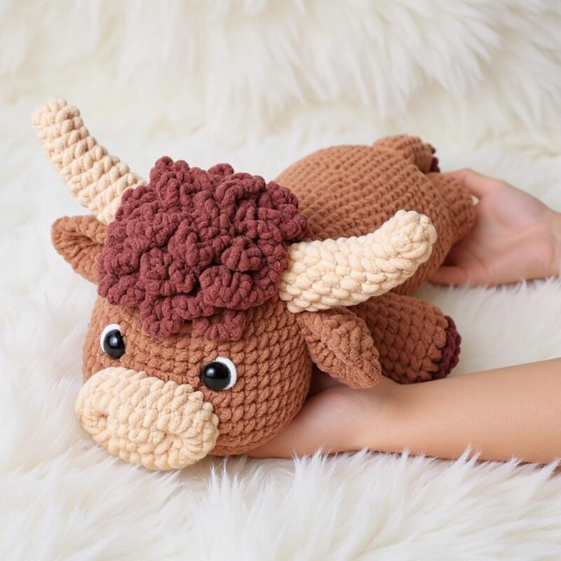 Highland Cow Amigurumi Crochet Pattern - Cuddly DIY Stuffed Animal Toy - Instant Download PDF - Image 7