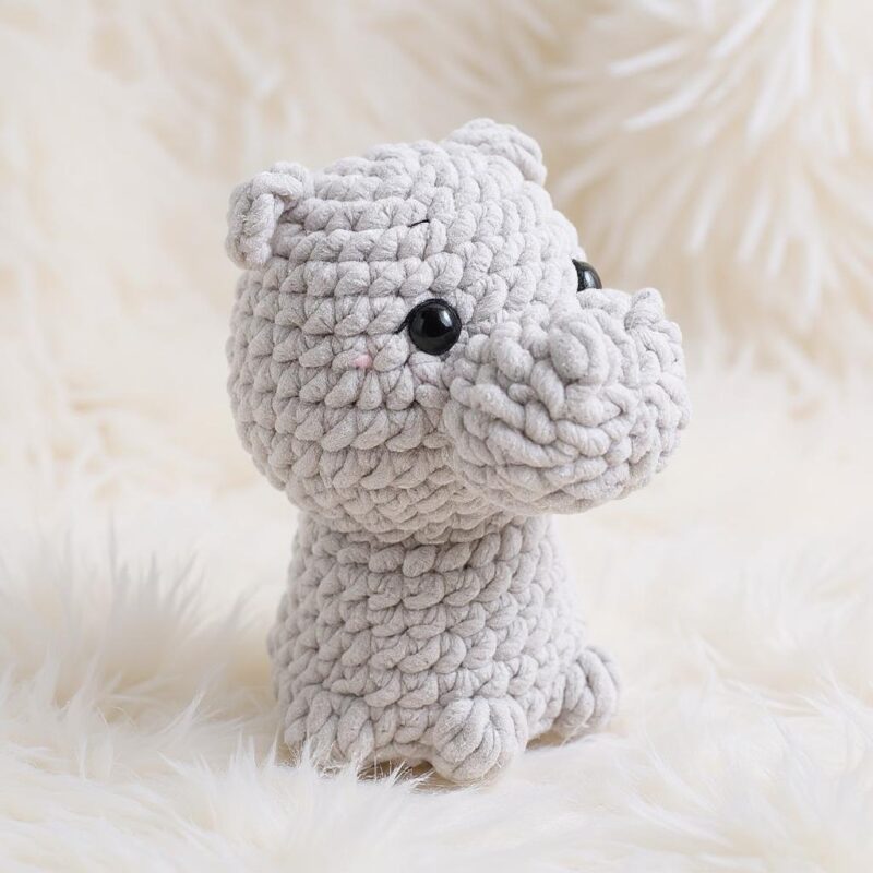 Cuddly Hippo Amigurumi Crochet Pattern - No-Sew - DIY Stuffed Animal Toy - Instant Download PDF - Image 2