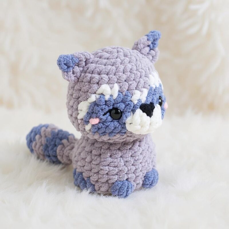 Cuddly Raccoon Amigurumi Crochet Pattern - No-Sew DIY Stuffed Animal Toy - Instant Download PDF
