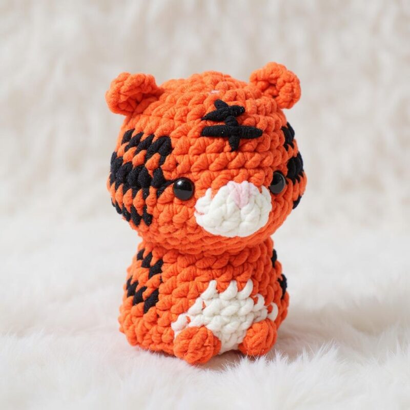 Tiger Amigurumi Crochet Pattern - No-Sew DIY Stuffed Animal Toy - Instant Download PDF