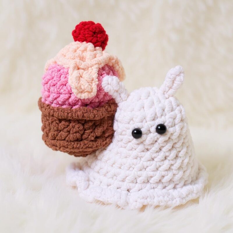 Cupcake Snail Amigurumi Crochet Pattern - Sweet DIY Stuffed Animal Toy - Instant Download PDF - Image 3