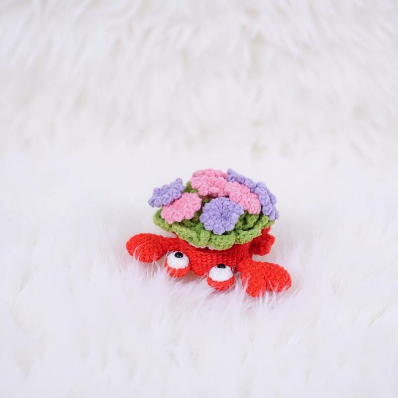 Crab Amigurumi Crochet Pattern - Cute DIY Handmade Coaster - Instant Download PDF