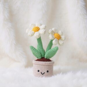 Daisy Blossom Pot Amigurumi Crochet Pattern - Adorable DIY Potted Plant - Instant Download PDF