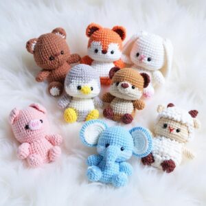 Cutie Critter Crew Amigurumi Crochet Pattern Bundle - Adorable DIY Stuffed Animal Toys - Instant Download PDF
