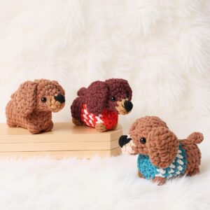 Dachshund Dog Amigurumi Crochet Pattern - Adorable DIY Stuffed Animal Toy - Instant Download PDF