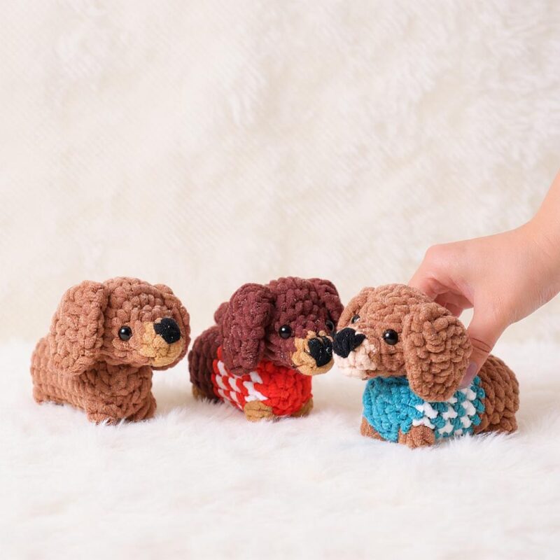Dachshund Dog Amigurumi Crochet Pattern - Adorable DIY Stuffed Animal Toy - Instant Download PDF - Image 2