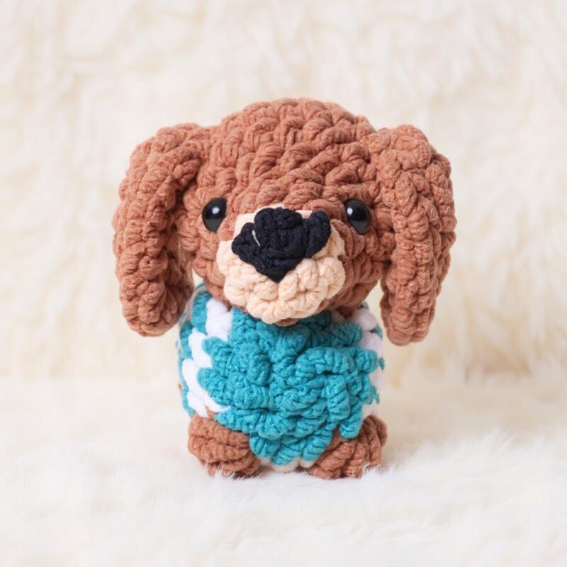 Dachshund Dog Amigurumi Crochet Pattern - Adorable DIY Stuffed Animal Toy - Instant Download PDF - Image 3