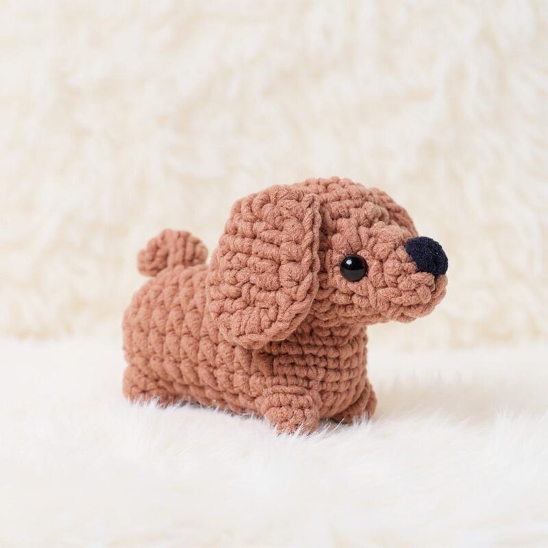 Dachshund Dog Amigurumi Crochet Pattern - Adorable DIY Stuffed Animal Toy - Instant Download PDF - Image 4