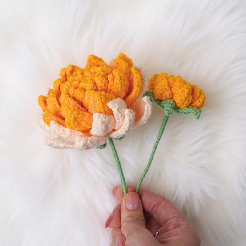 Dahlia Flower Amigurumi Crochet Pattern - Beautiful DIY Handmade Flower - Instant Download PDF - Image 3
