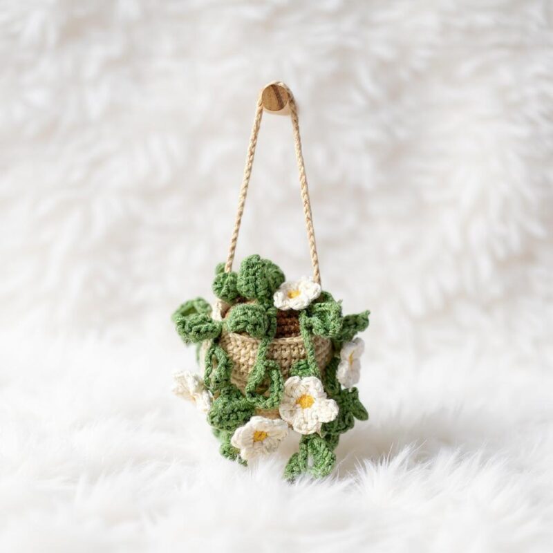 Daisy Flower Basket Amigurumi Crochet Pattern - Charming DIY Home Decor - Instant Download PDF - Image 4
