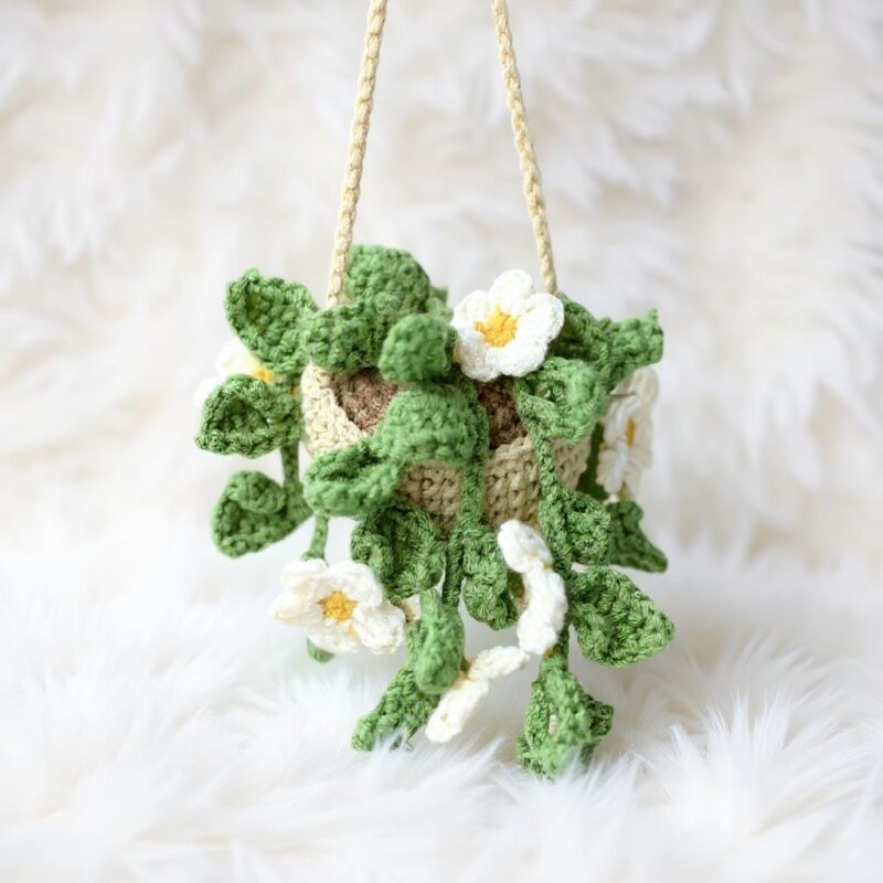 Daisy Flower Basket Amigurumi Crochet Pattern - Charming DIY Home Decor - Instant Download PDF - Image 6