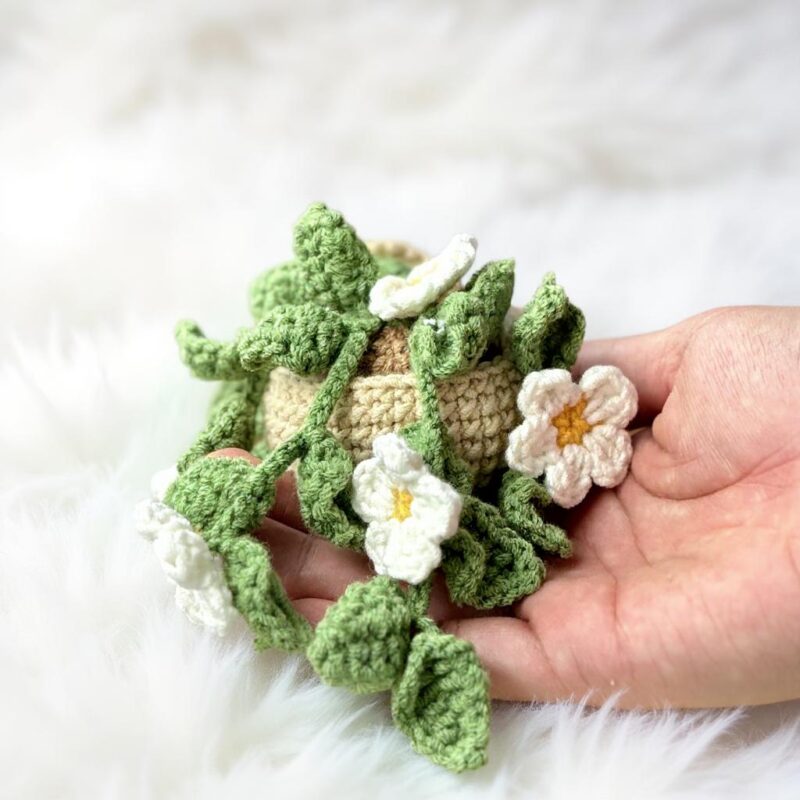 Daisy Flower Basket Amigurumi Crochet Pattern - Charming DIY Home Decor - Instant Download PDF - Image 7
