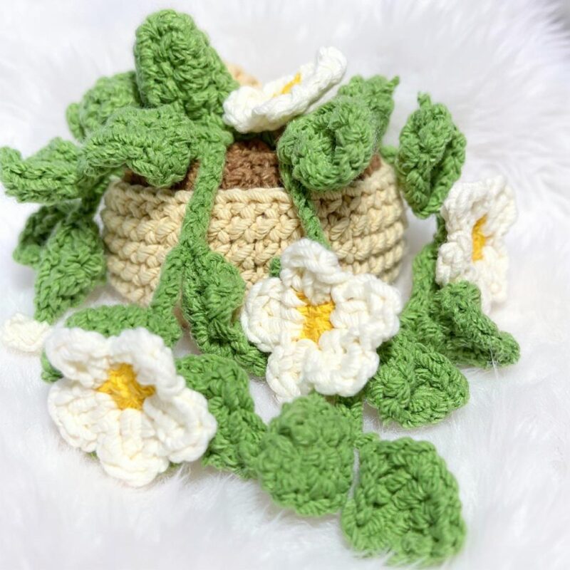 Daisy Flower Basket Amigurumi Crochet Pattern - Charming DIY Home Decor - Instant Download PDF - Image 8