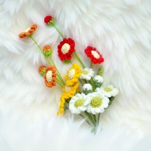 Daisy Flower Amigurumi Crochet Pattern - Charming DIY Flower Decor - Instant Download PDF