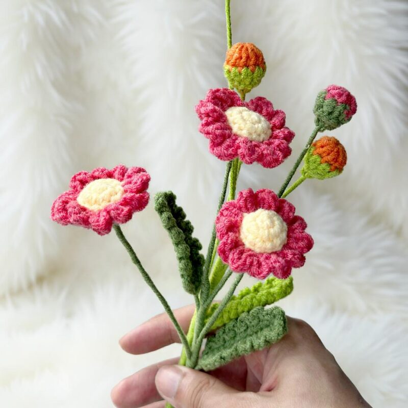 Daisy Flower Amigurumi Crochet Pattern - Charming DIY Flower Decor - Instant Download PDF - Image 3