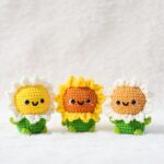 Daisy Plant Amigurumi Crochet Pattern - No-Sew - DIY Potted Plant Decor - Instant Download PDF