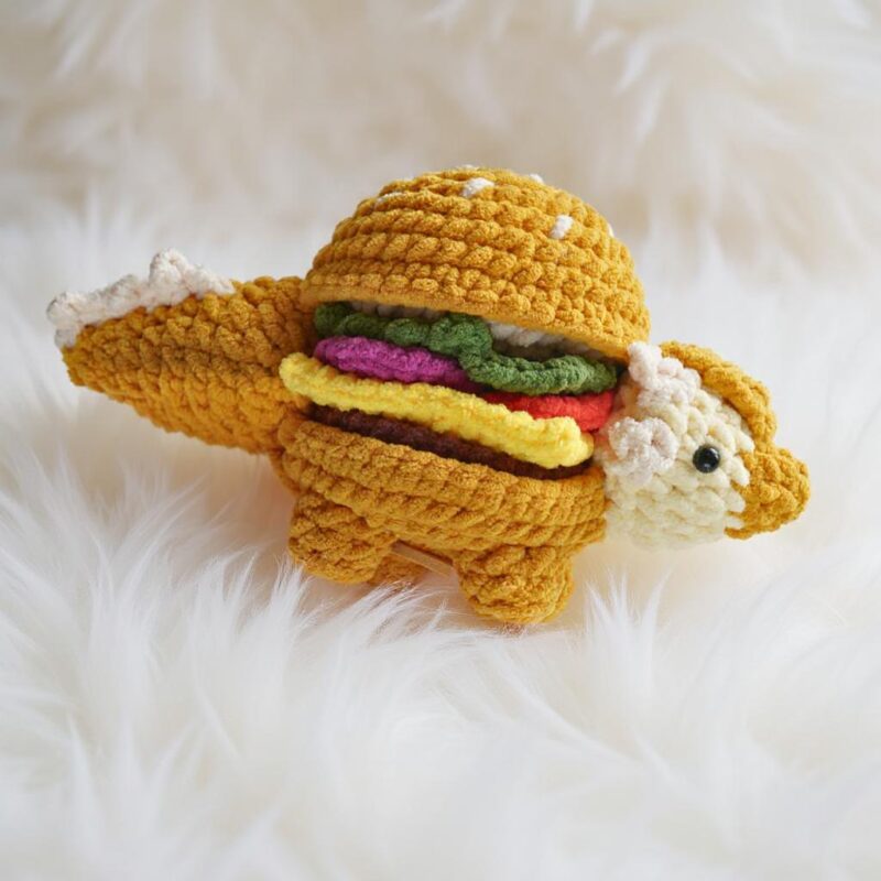 Dino Snack Trio Amigurumi Crochet Patterns - Adorable DIY Stuffed Animal Toys - Instant Download PDF - Image 4