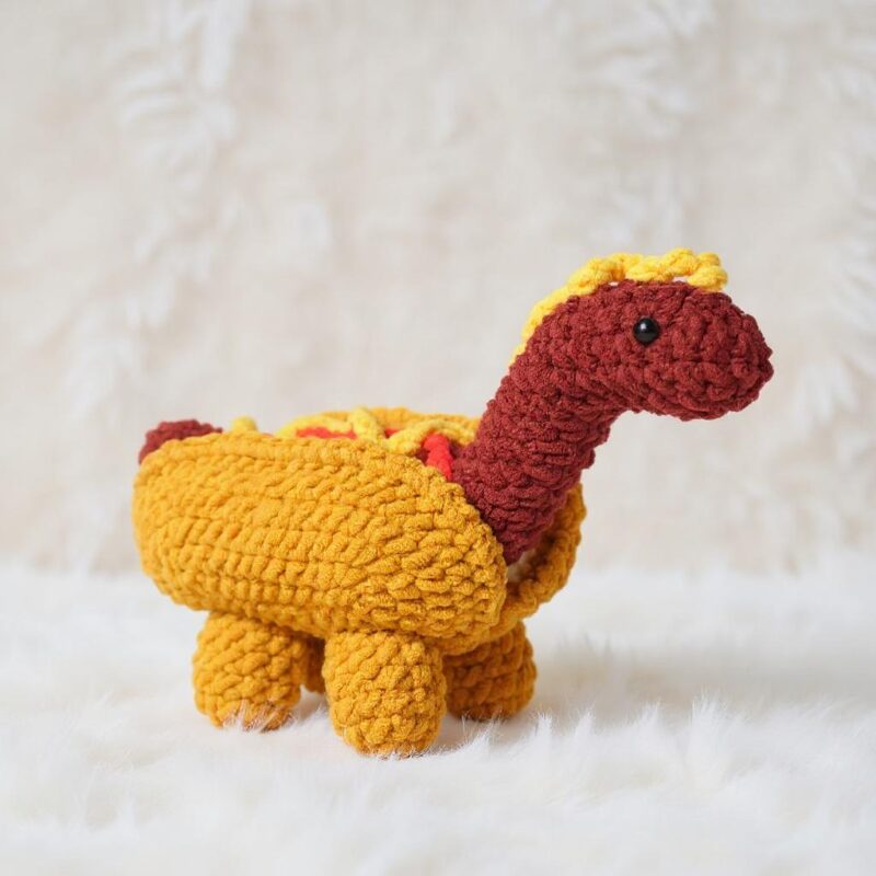 Dino Snack Trio Amigurumi Crochet Patterns - Adorable DIY Stuffed Animal Toys - Instant Download PDF - Image 7