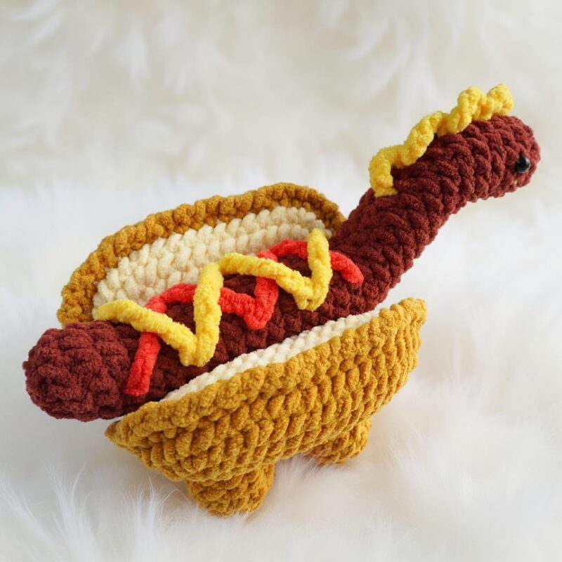 Dino Snack Trio Amigurumi Crochet Patterns - Adorable DIY Stuffed Animal Toys - Instant Download PDF - Image 8