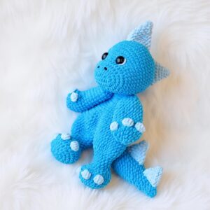 Dinosaur Comforter Amigurumi Crochet Pattern - Adorable DIY Stuffed Animal Toy - Instant Download PDF