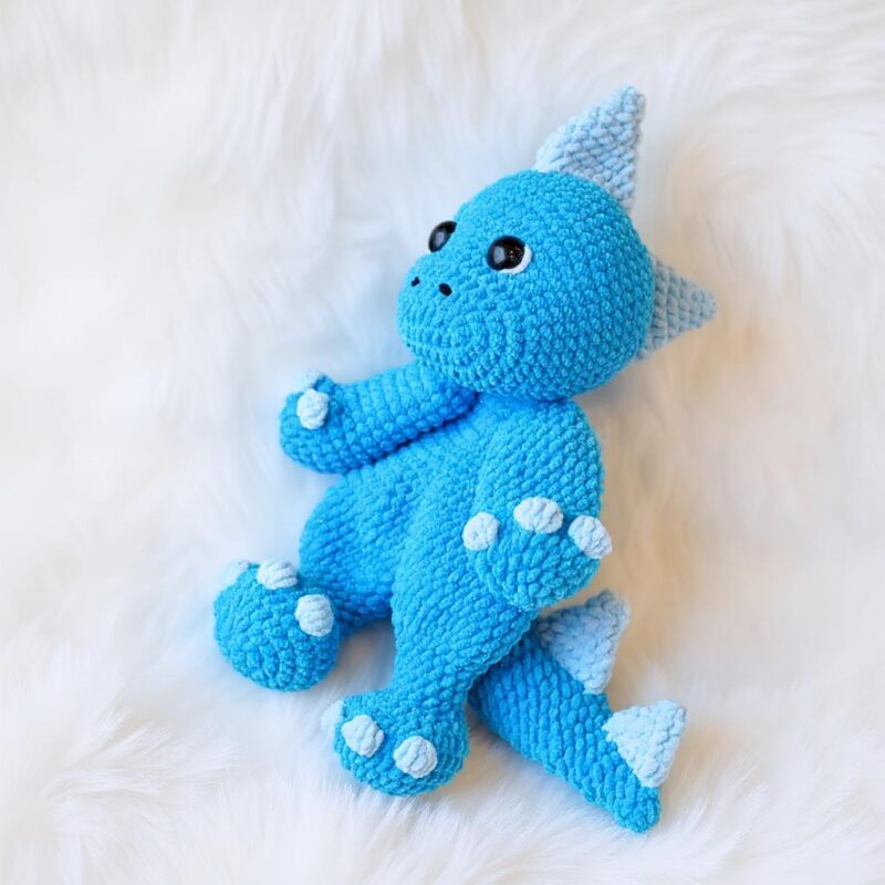 Dinosaur Comforter Amigurumi Crochet Pattern - Adorable DIY Stuffed Animal Toy - Instant Download PDF