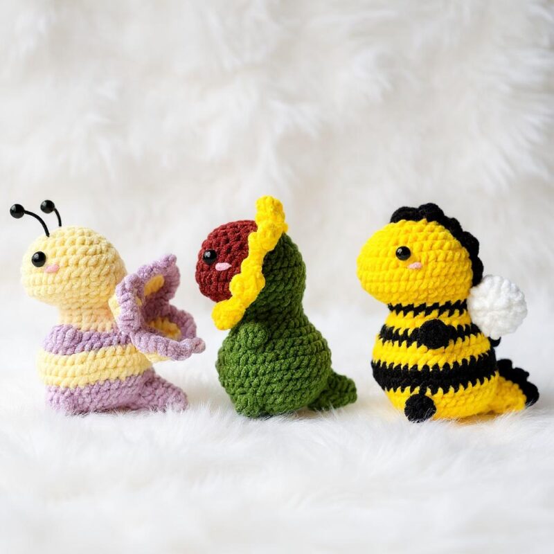Dinosaur Amigurumi Crochet Pattern Bundle - Easy No-Sew DIY Stuffed Animal Toys - Instant Download PDF - Image 2