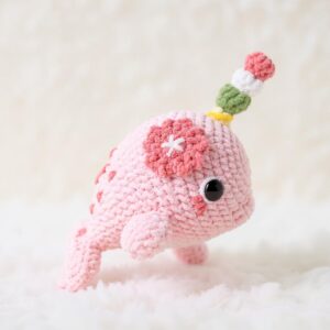 Cherry Blossom Dolphin Amigurumi Crochet Pattern - Whimsical DIY Stuffed Animal Toy - Instant Download PDF