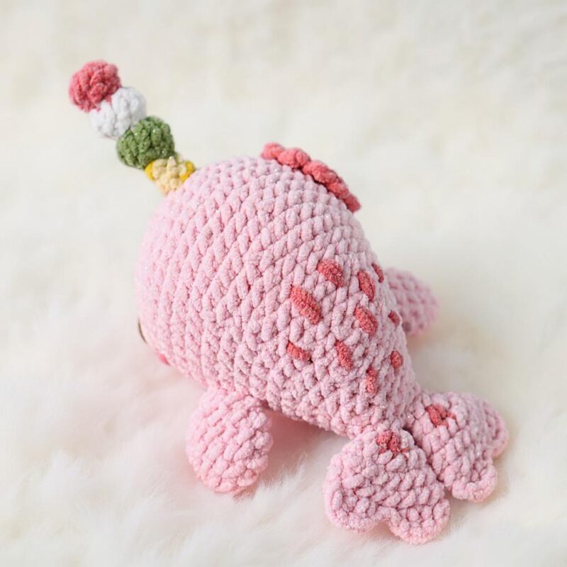 Cherry Blossom Dolphin Amigurumi Crochet Pattern - Whimsical DIY Stuffed Animal Toy - Instant Download PDF - Image 5