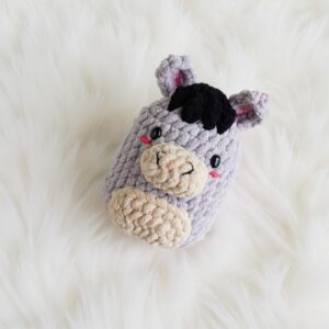 Marshmallow Donkey Amigurumi Crochet Pattern - Adorable DIY Stuffed Animal Toy - Instant Download PDF