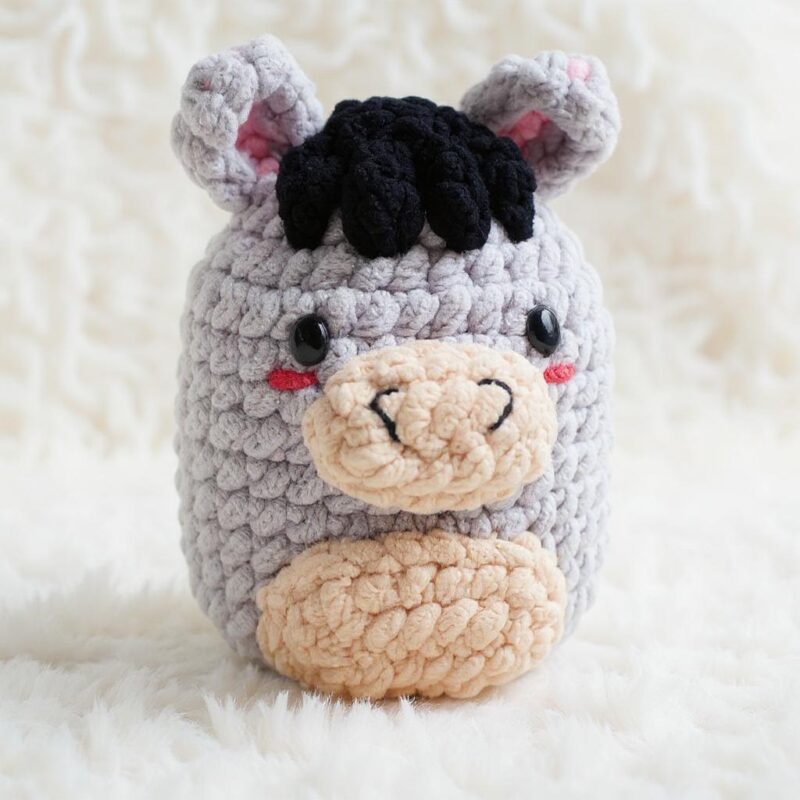 Marshmallow Donkey Amigurumi Crochet Pattern - Adorable DIY Stuffed Animal Toy - Instant Download PDF - Image 2