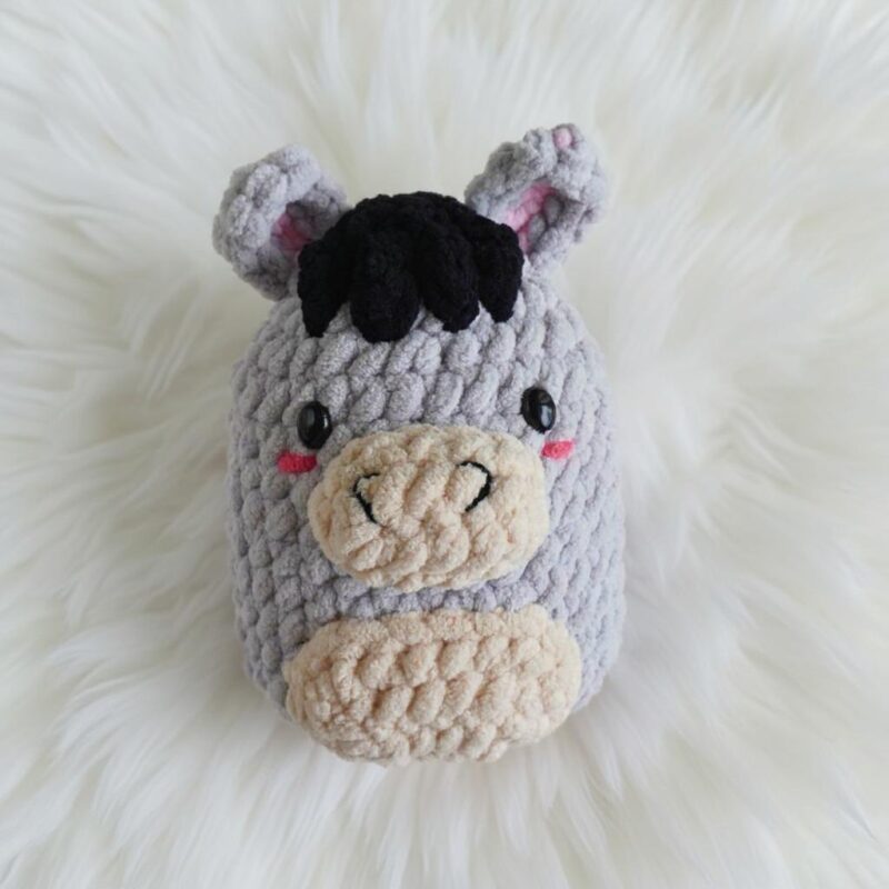 Marshmallow Donkey Amigurumi Crochet Pattern - Adorable DIY Stuffed Animal Toy - Instant Download PDF - Image 3