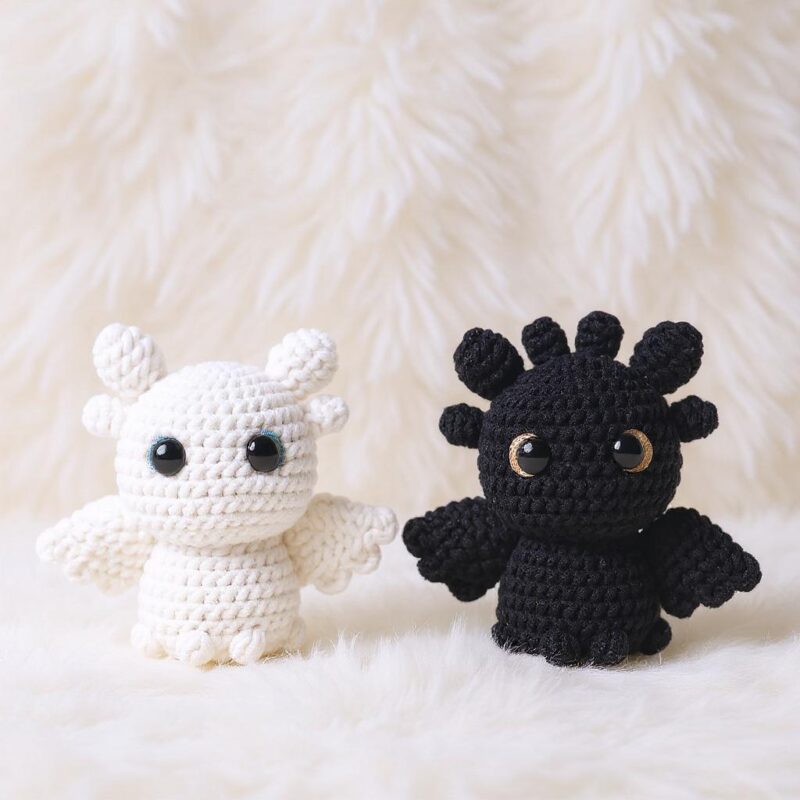 Dragon Pair Amigurumi Crochet Pattern - Adorable - DIY Stuffed Animal Toy - Instant Download PDF - Image 2
