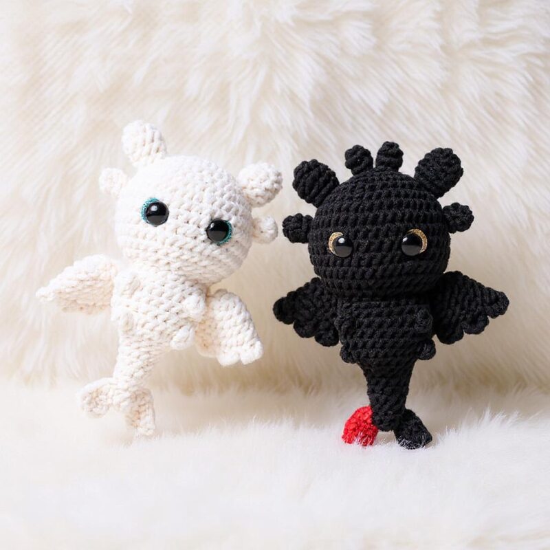 Dragon Pair Amigurumi Crochet Pattern - Adorable - DIY Stuffed Animal Toy - Instant Download PDF - Image 3