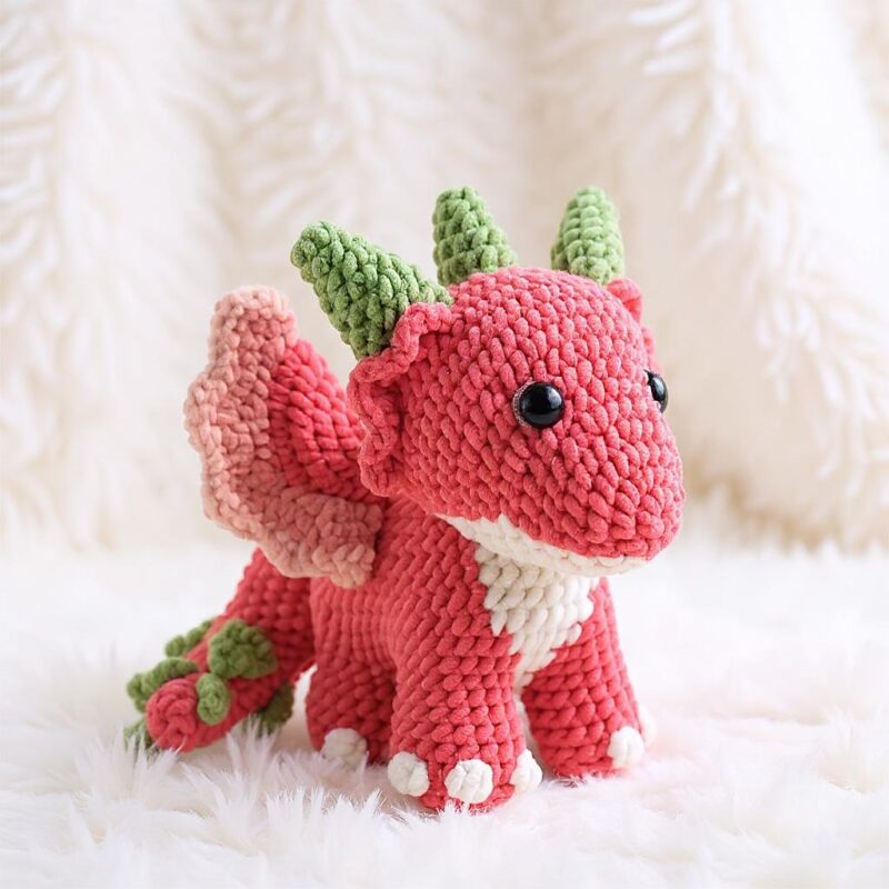 Dragonfruit Dragon Amigurumi Crochet Pattern - Whimsical DIY Stuffed Animal Toy - Instant Download PDF - Image 2